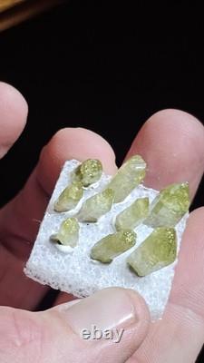 AAA Belle collection de 9 pièces de spécimens de vézuviannite Jeffrey Québec. (Fermé)