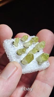 AAA Belle collection de 9 pièces de spécimens de vézuviannite Jeffrey Québec. (Fermé)