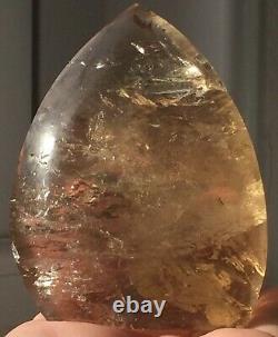 Aaa Citrine Crystal Rainbows Point Very Golden Cette Pièce 327g Congo