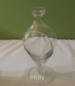 Antique French Crystal Glass Whiskey Wine Liquor 2 Pièces Bouteille Rare