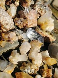 Arkansas Quartz Crystal Cluster Collection Black Phantom Golden Healer 317 Pièce