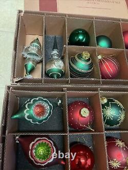 Balsam Hill Christmas Cheer Glass Ornament Set 29 De 32 Pièces