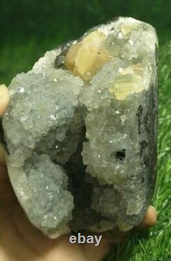 Belle pièce de spécimen minéral de cristal de fluorite de quartz mm 1544