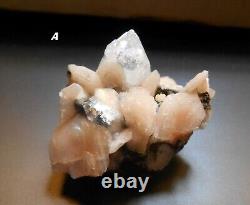 Belle sélection de 16 cristaux de zéolite (divers silicates de calcium et d'aluminium)