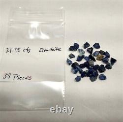 Benitoite Melee Coupe / Brut de Facette, 33 pièces, 21.98 ctw