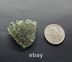 Besednice Moldavite Crystal 7.51gr/37.55ct Pièce Collectrice De Haute Qualité