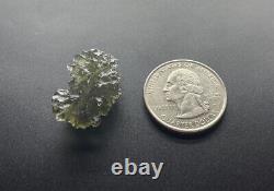 Besednice Moldavite Regular Grade Crystal 3,74 Grammes 18,7ct Quarter Size Piece