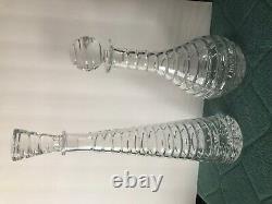 Bloc Crystal Decanter Coil Modèle Clear Barware Cut Spiral Around Piece Large