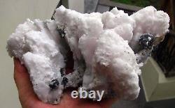 CRISTAUX DE CALCITE MANGANOANE, TÉNANTITES ET PYRITES du PEROU. OEUVRE MAÎTRESSE