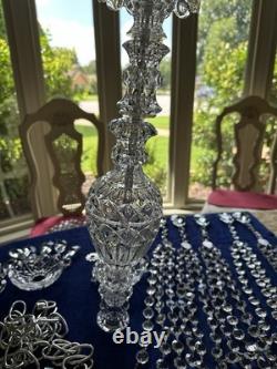 Chandelier en verre cristal - Pièces pour reconstruction 5 bras + lot de pièces