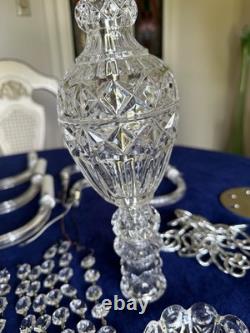 Chandelier en verre cristal - Pièces pour reconstruction 5 bras + lot de pièces