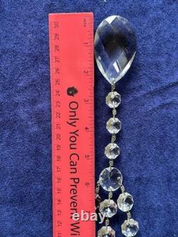 Chandelier en verre cristal - Pièces pour reconstruction 5 bras + lot de pièces Chandelier en verre cristal - Pièces pour reconstruction 5 bras + lot de pièces