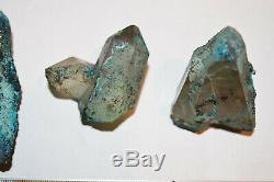 Chrysocolla Sur Quartz Du Pérou 7 Pièce Parcelle # 1234