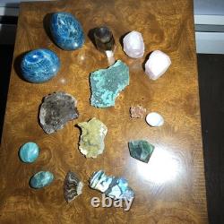 Collection de Cristaux : Apatite, Quartz, Fluorite, Labradorite, Plus de 15 Pièces