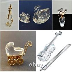 Collection de figurines en cristal Swarovski Lot de 6 pièces Rares et Retirées