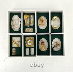 Collection de miniatures Swarovski 8 pièces Cristal Souvenirs avec accent doré # 8