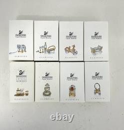 Collection de miniatures Swarovski 8 pièces Cristal Souvenirs avec accent doré # 8