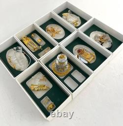 Collection de miniatures Swarovski 8 pièces Cristal Souvenirs avec accent doré # 8