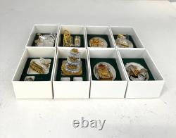 Collection de miniatures Swarovski 8 pièces Cristal Souvenirs avec accent doré # 8