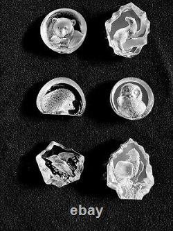 Collection de six pièces en cristal de MATTS JONASSON