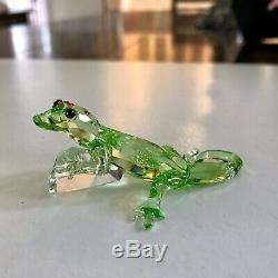 Cristal Swarovski Figurine Scs Green Gecko Piece Événement 2008 905541 Nib Withcoa