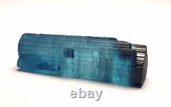 Cristal de pièce centrale en tourmaline indicolite de 3 grammes avec capuchon bleu