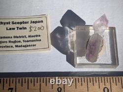 Cristaux Jumeaux Terminés en Améthyste du Japon Andilamena, Madagascar Rare