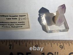 Cristaux Jumeaux Terminés en Améthyste du Japon Andilamena, Madagascar Rare