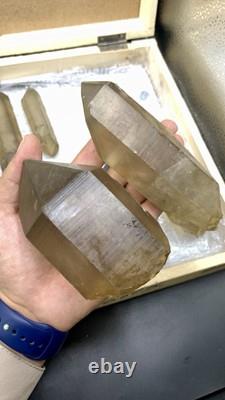 Cristaux de Quartz Fumé Naturel Bien Terminés Cristaux de Guérison Skardu, mine 20pcs Cristaux de Quartz Fumé Naturel Bien Terminés Cristaux de Guérison Skardu, mine 20pcs