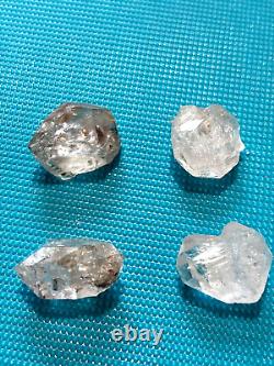 Cristaux de quartz diamant Herkimer 4 pièces