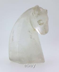 Début 7ème-8ème Siècle Persan Sassanian Rock Crystal Knight Chess Piece Senmurv