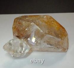 Diamant Herkimer (Guérisseur doré avec enfant) Taille rare ! ÉNORME pièce d'exposition