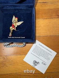 Disney Tinkerbell Aux Santa Édition Limitée en Cristal Swarovski Seulement 1500 Pièces
