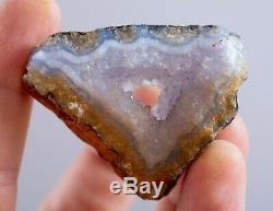 Druzy Calcédoine Bleue Geode Lot De 35 Pièces Du Malawi