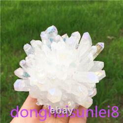 En gros Cristal de quartz naturel arc-en-ciel Cluster VUG spécimen minéral de guérison
