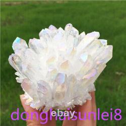 En gros Cristal de quartz naturel arc-en-ciel Cluster VUG spécimen minéral de guérison