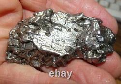 Énorme 118 Gm Campo Del Cielo Meteorite Crystal! Grande Grande Taille De Morceau Avec Le Stand