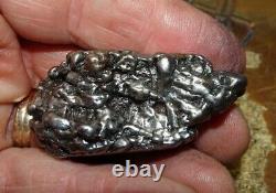 Énorme 120 Gm Campo Del Cielo Meteorite Crystal! Piece Grande Grande Taille Avec Support