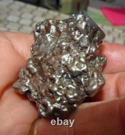Énorme 152 Gm Campo Del Cielo Meteorite Crystal! Piece Grande Grande Taille Avec Support