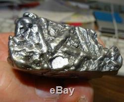 Énorme 166 Gm Campo Del Cielo Meteorite Crystal! Piece Grande Grande Taille Avec Support