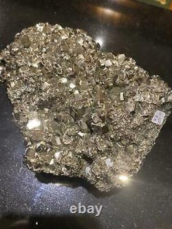 Énorme Pyrite Druzy Pièce 4, Grade Premium, Haute Qualité 2.188kg L18xw12xh7cm