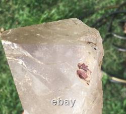 Énorme cristal de quartz fumé avec rutile de Hiddenite en Caroline du Nord - Pièce de musée