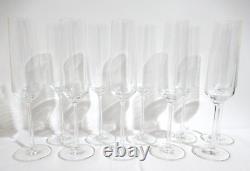 Ensemble de 10 flûtes à champagne Schott Zwiesel Tritan Crystal Glass Pure.
