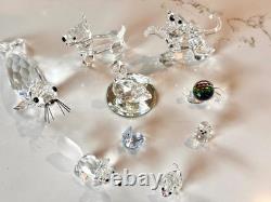 Ensemble de 9 Animaux en Cristal Swarovski + 4 Pièces Bonus