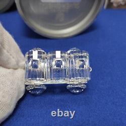 Ensemble de train de figurines en cristal Swarovski vintage, 6 pièces, dans leurs boîtes d'origine. Pas de mousse.