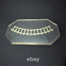 Ensemble de train en cristal Swarovski 5 pièces avec rails miroirs 1993 Vintage, RARE