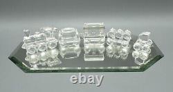 Ensemble de train en cristal Swarovski Locomotion de 5 pièces sur piste miroir