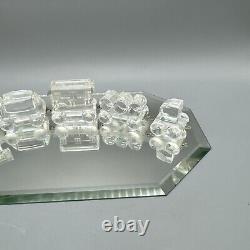 Ensemble de train en cristal Swarovski Locomotion de 5 pièces sur piste miroir