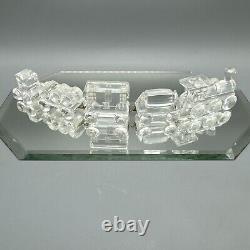 Ensemble de train en cristal Swarovski Locomotion de 5 pièces sur piste miroir