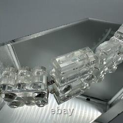 Ensemble de train en cristal Swarovski Locomotion de 5 pièces sur piste miroir